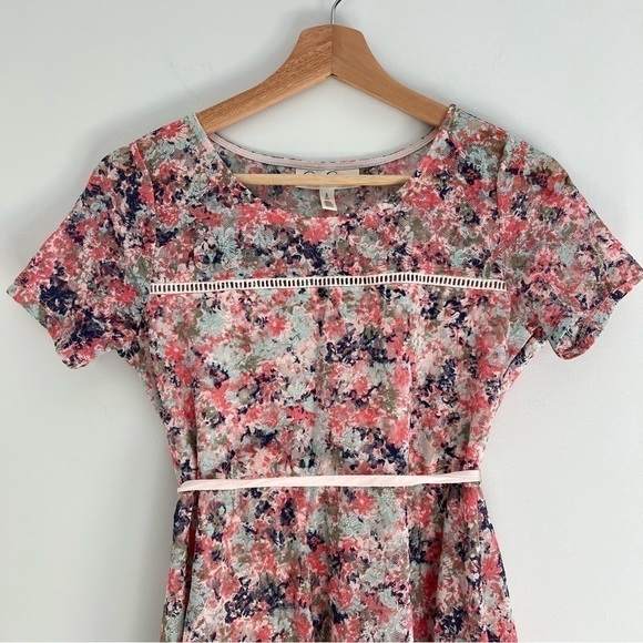 Jessica Simpson Maternity Dress Floral Asymmetrical Baby Shower Small - Picture 3 of 13